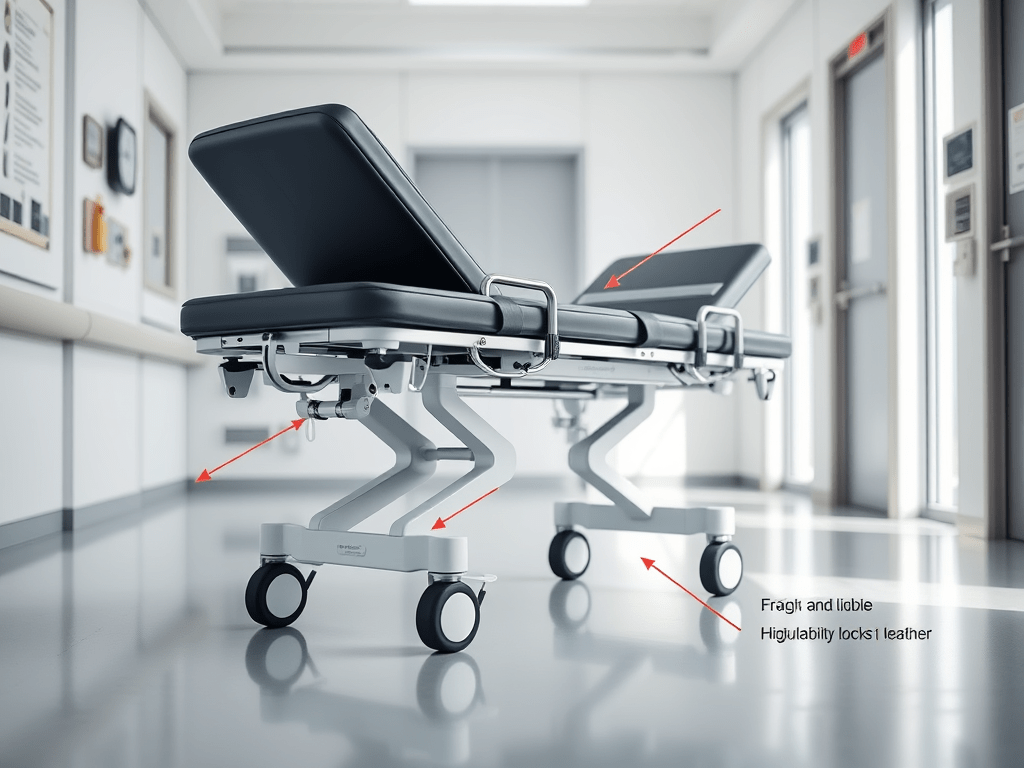 高田ベッド TB-625 手動ストレッチャーの仕様詳細